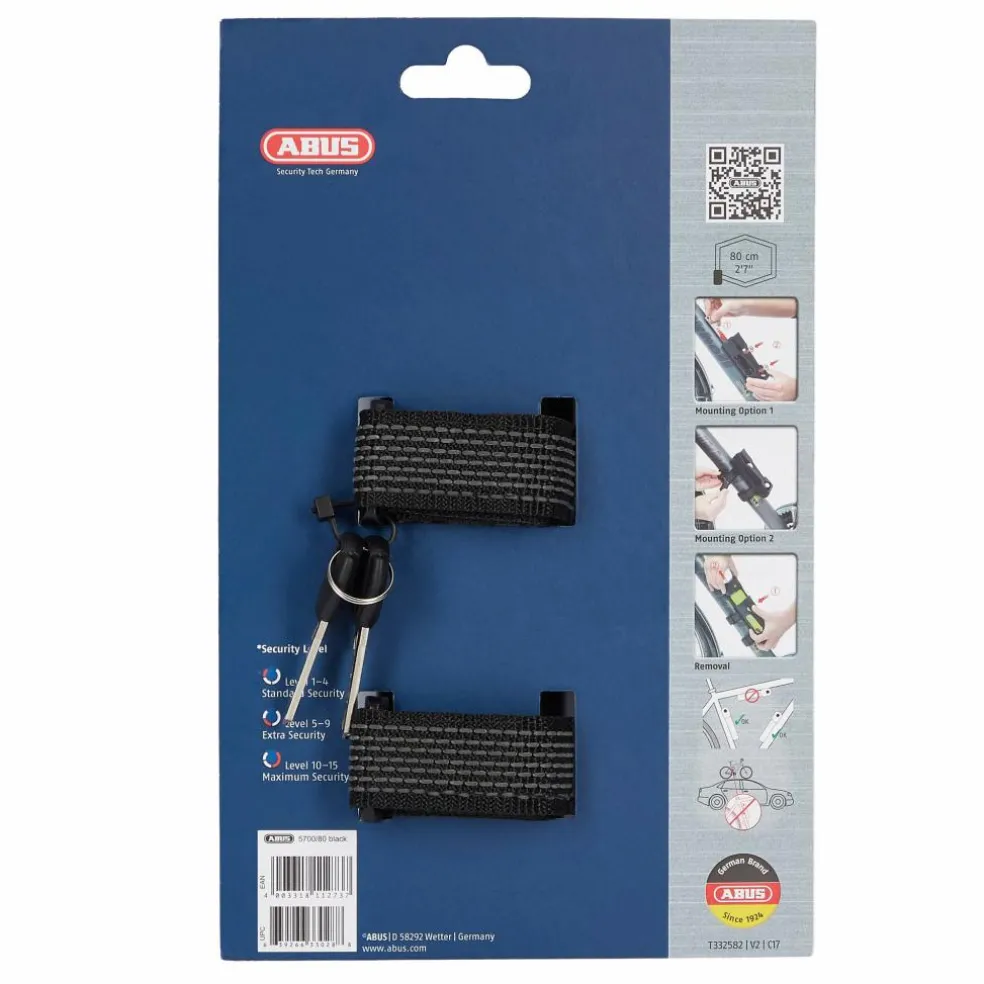 Abus BORDO UGRIP 5700K/80 BK ST - Fahrradschloss