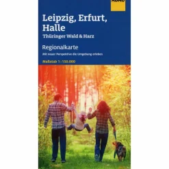ADAC REGIONALKARTE BLATT 9 LEIPZIG, ERFURT, HALLE  1:150 000 - Straßenkarte