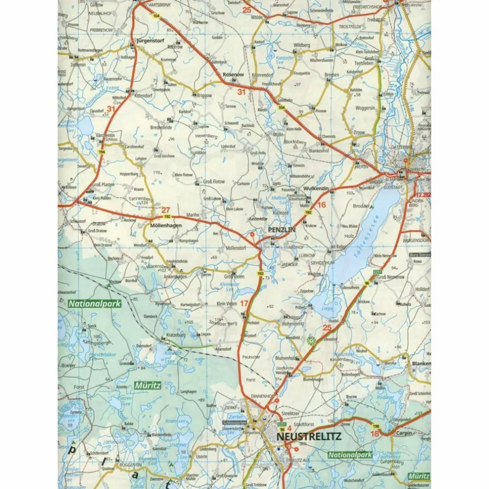ADAC REGIONALKARTE DEUTSCHLAND BLATT 3 ROSTOCK, RÜGEN, STETT - Straßenkarte