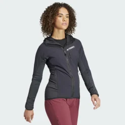 Adidas TERREX TECHROCK HOODED WIND FLEECE JACKET Damen - Fleecejacke