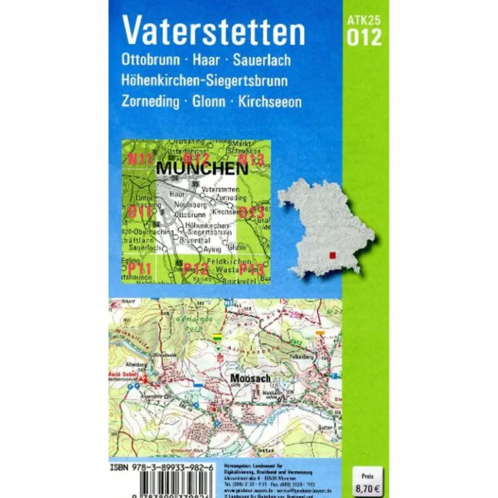 ATK25-O12 VATERSTETTEN (AMTLICHE TOPOGRAPHISCHE KARTE) - Wanderkarte