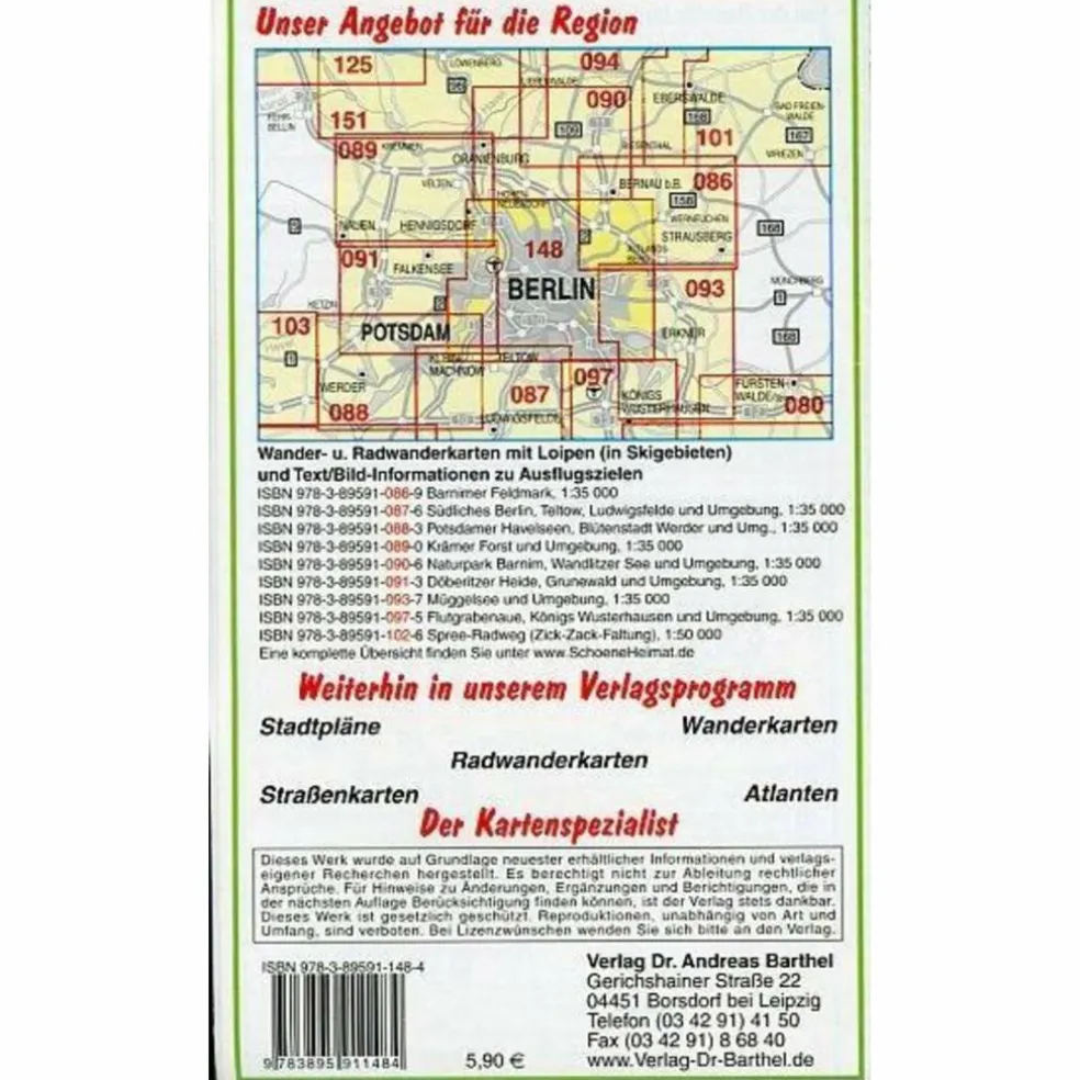 BERLIN UND UMGEBUNG - Wanderkarte