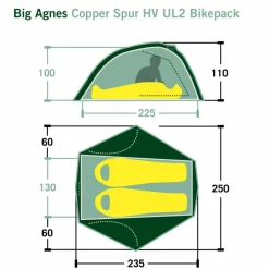 Big Agnes COPPER SPUR HV UL2 BIKEPACK - Kuppelzelt