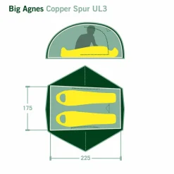 Big Agnes COPPER SPUR UL3 - Kuppelzelt
