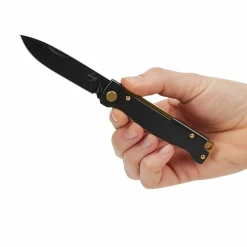 Böker Plus ATLAS BLACK STONEWASH BRASS - Klappmesser