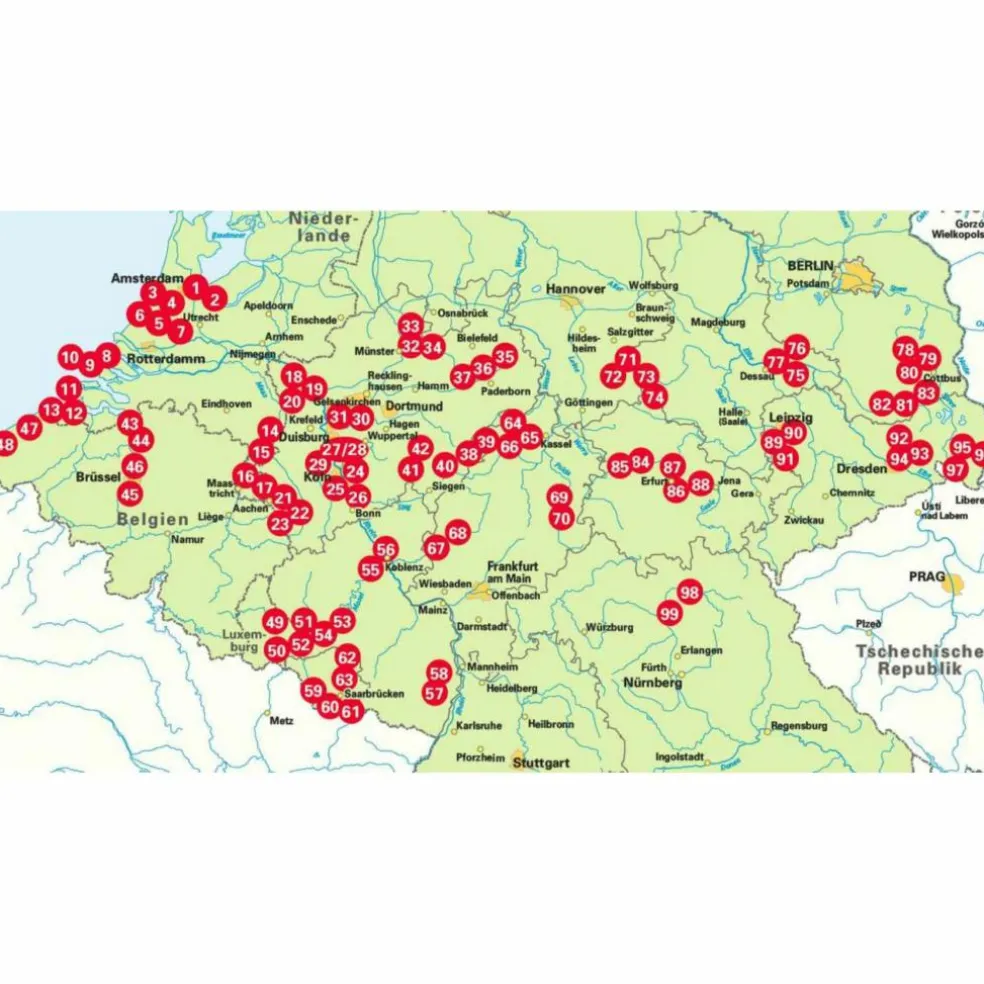 DIE 99 SCHÖNSTEN RADTOUREN FÜR CAMPER IN DEUTSCHLANDS MITTE - Stellplatzführer