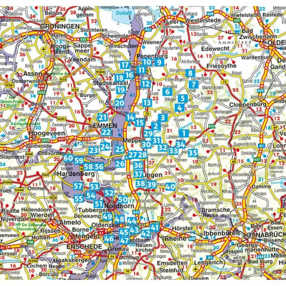EMSLAND - GRAFSCHAFT BENTHEIM - Wanderführer