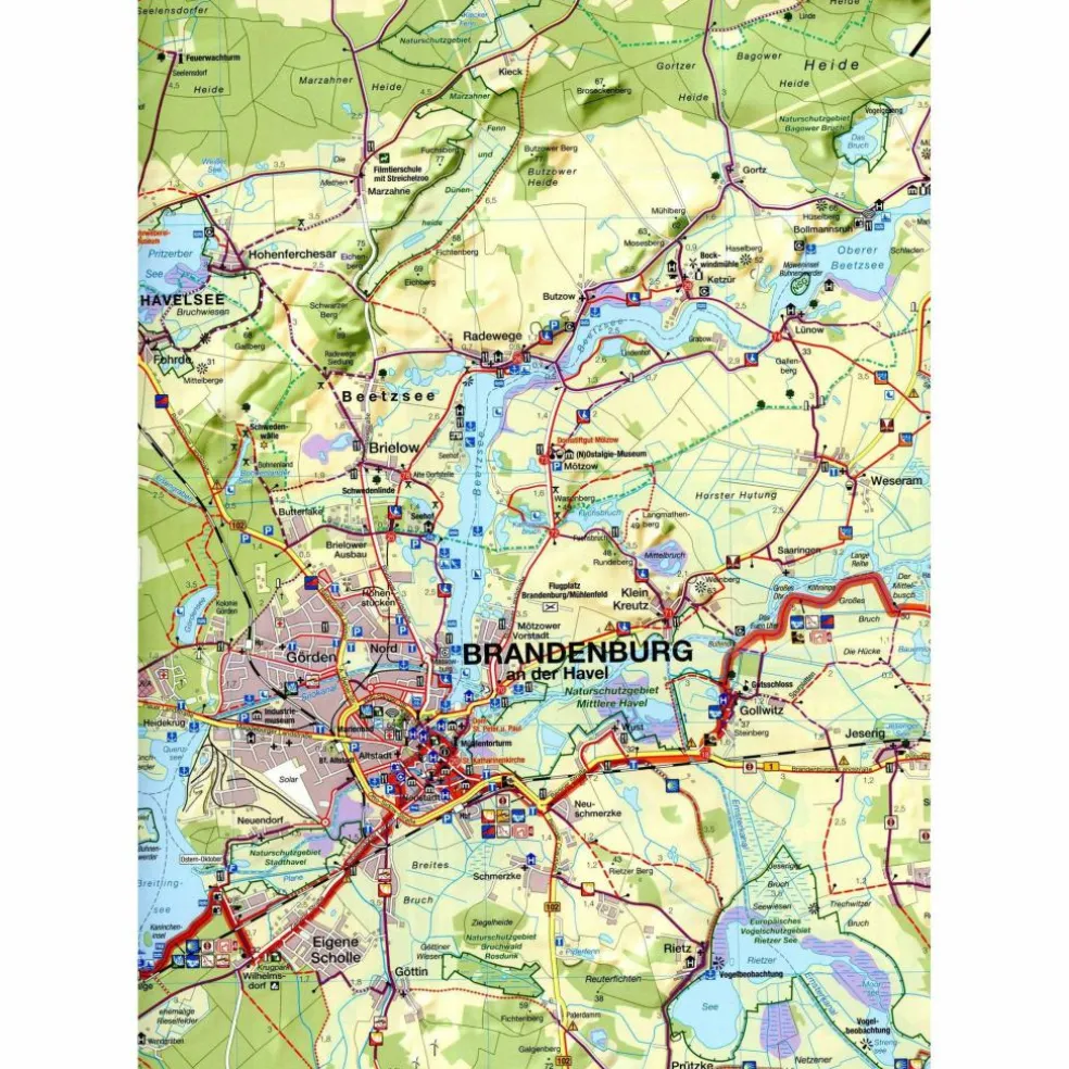 FAHRRADKARTE HAVELLAND 1:75 000