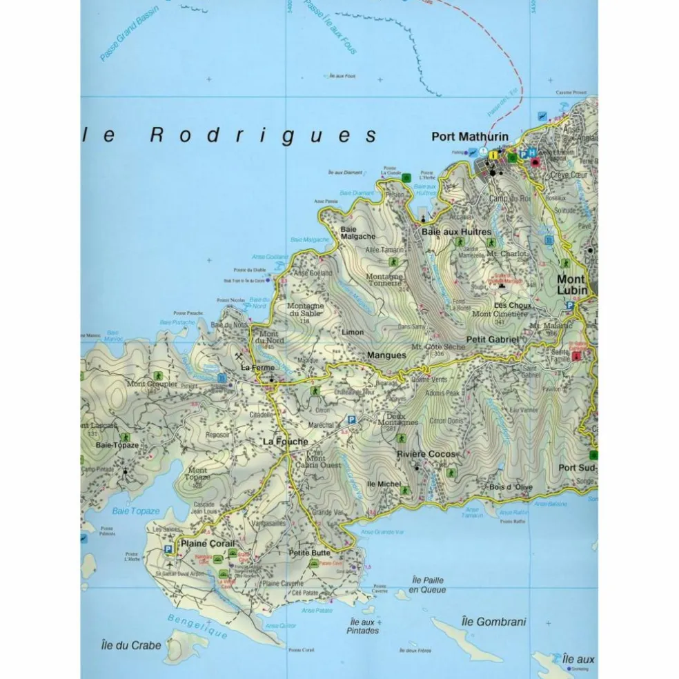 F+B MAURITIUS - RODRIGUES 1:50.000 - Straßenkarte