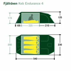 Fjällräven KEB ENDURANCE 4 - Tunnelzelt