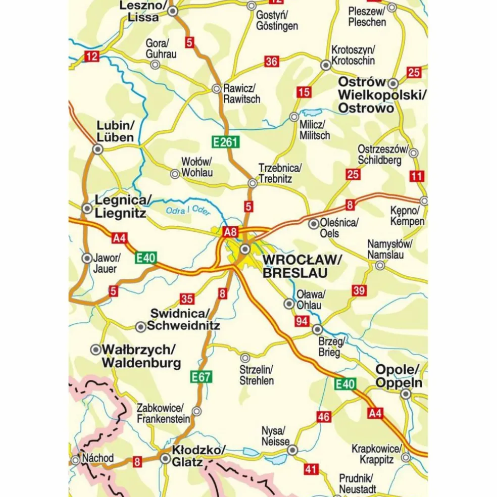 HÖFER POLEN PL006 MITTELSCHLESIEN - Straßenkarte