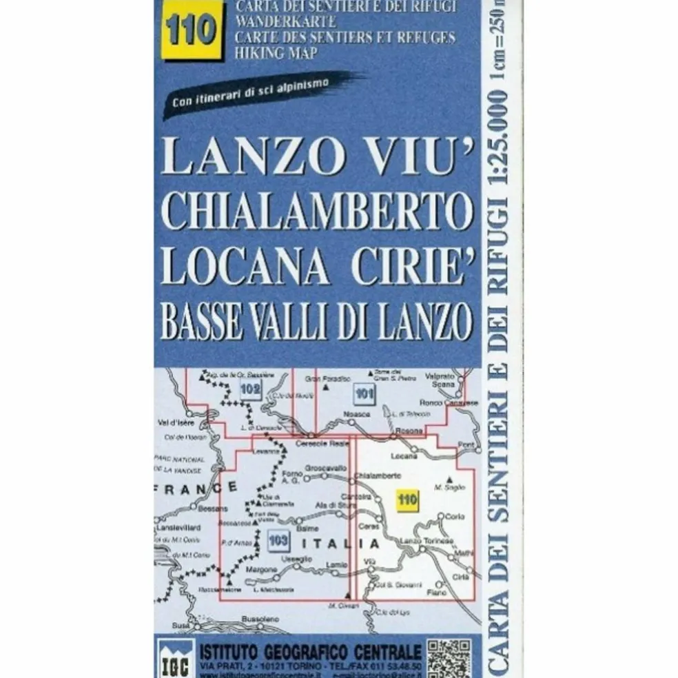 IGC ITALIEN WK 110 CHIALAMBERTO - Wanderkarte