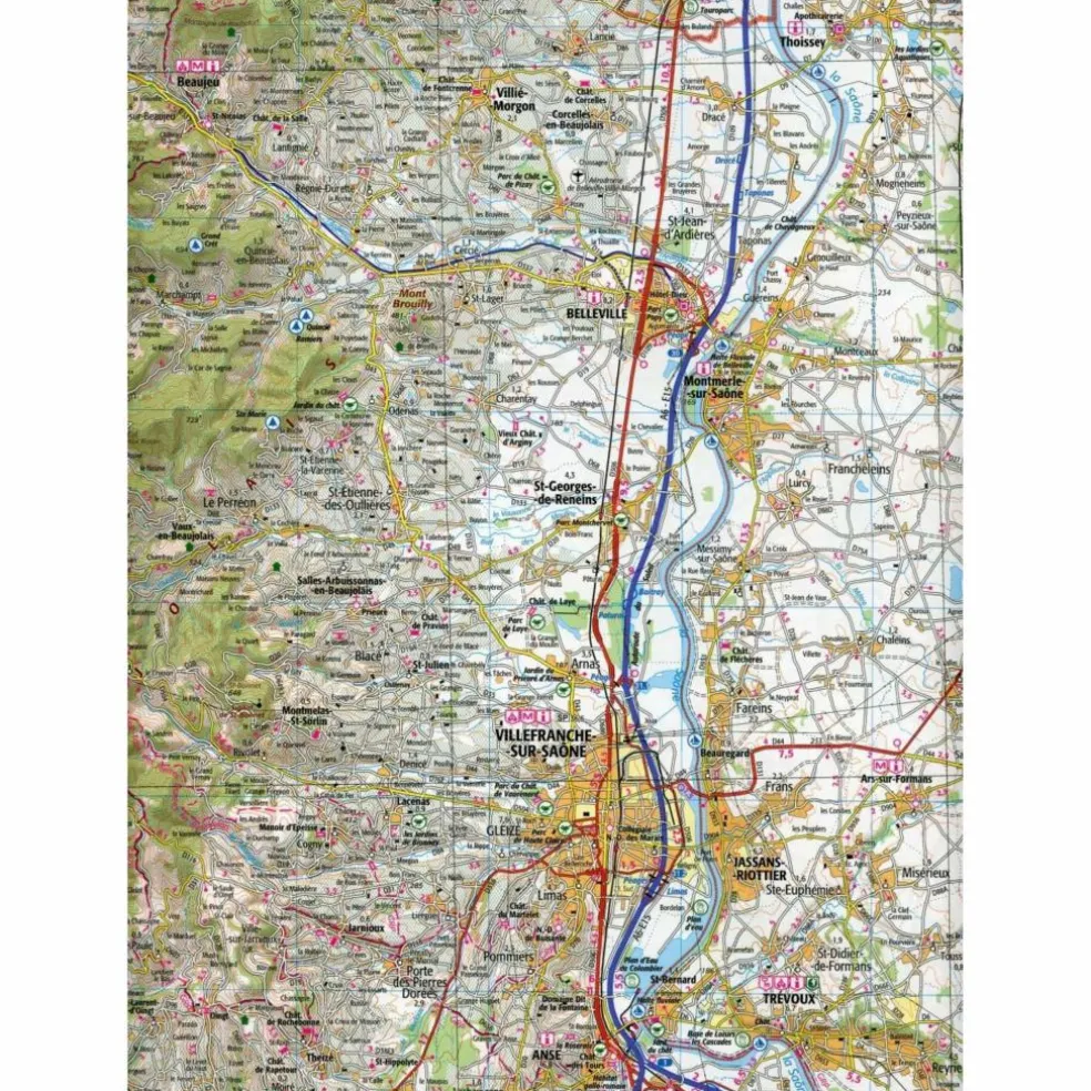 IGN 142 ROANNE MÂCON 1:100 000 - Karte