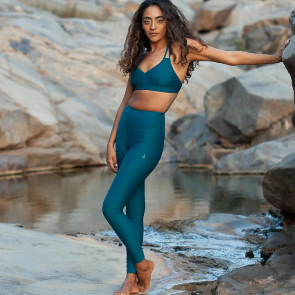 Inaska HIGH WAIST TIGHT CHILL PETROL Damen - Leggings