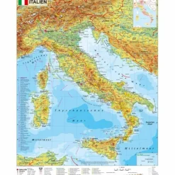 ITALIEN PHYSISCH  1 : 1.600 000 - Wand Karte