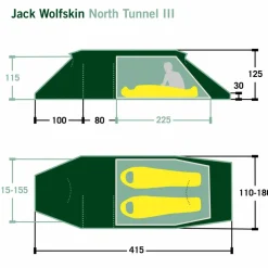 Jack Wolfskin NORTH TUNNEL III - Tunnelzelt