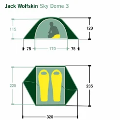 Jack Wolfskin SKY DOME III - Kuppelzelt