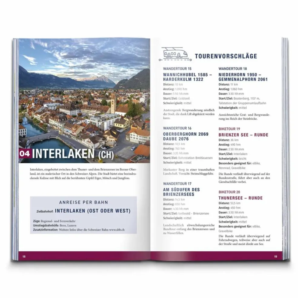 KOMPASS NÄCHSTER HALT ALPEN - MIT DER BAHN ZUM WANDERN - Wanderführer