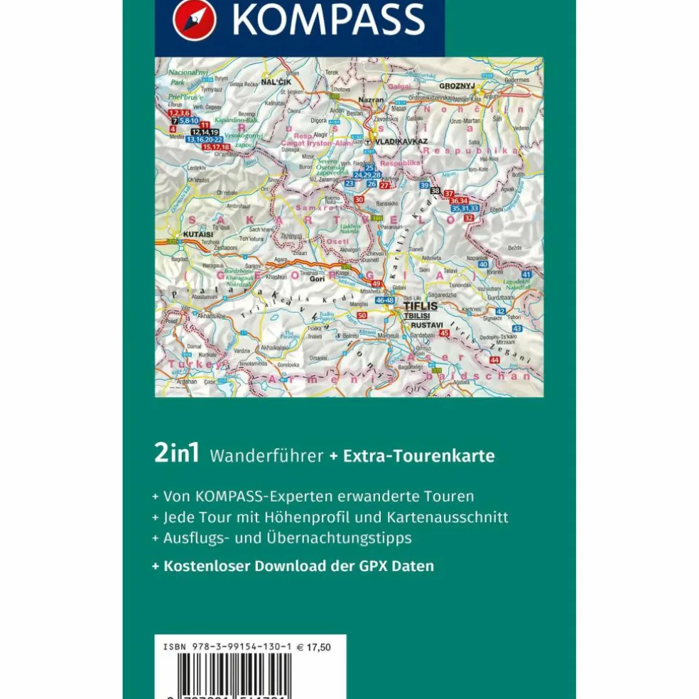 KOMPASS WANDERFÜHRER GEORGIEN, KAUKASUS, 50 TOUREN