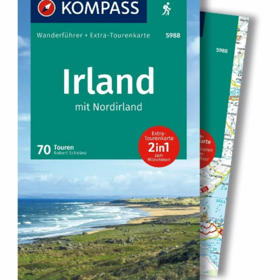 KOMPASS WANDERFÜHRER IRLAND MIT NORDIRLAND, 70 TOUREN