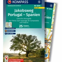 KOMPASS WANDERFÜHRER JAKOBSWEG PORTUGAL - SPANIEN 25 ETAPPEN