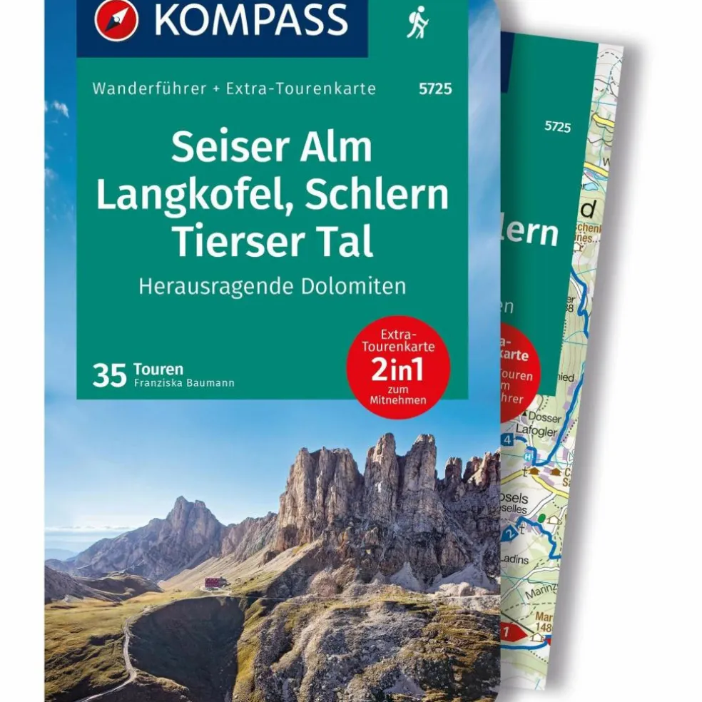 KOMPASS WANDERFÜHRER SEISER ALM, LANGKOFEL, SCHLERN