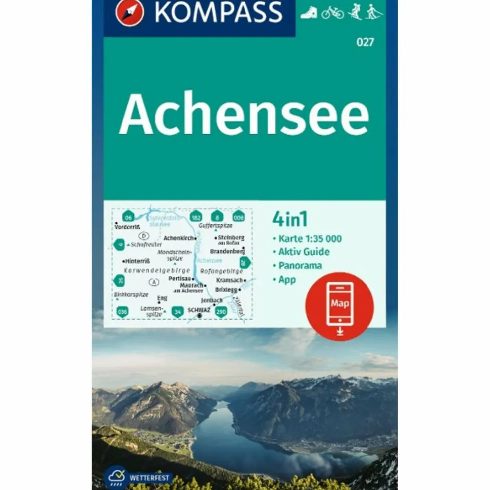 KOMPASS WANDERKARTE 027 ACHENSEE 1:35.000