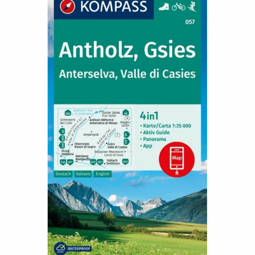 KOMPASS WANDERKARTE 057 ANTHOLZ, GSIES, ANTERSELVA