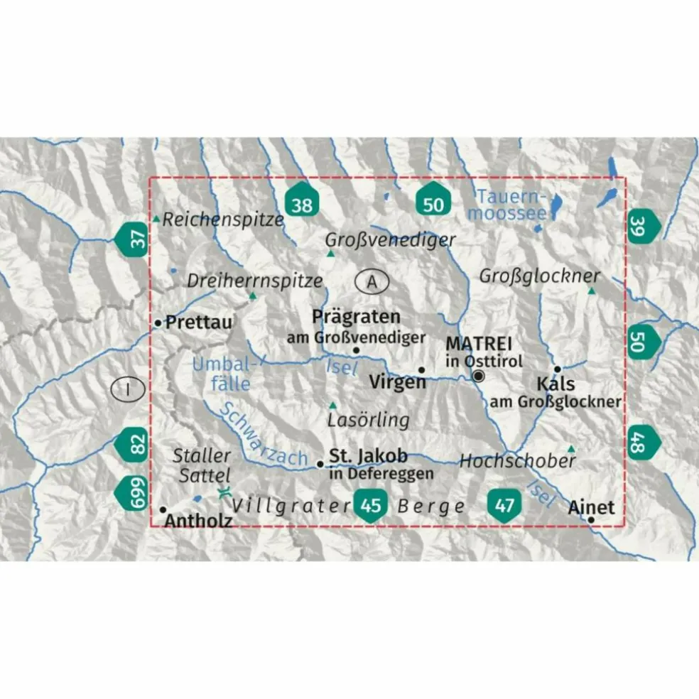KOMPASS WANDERKARTE 46 MATREI IN OSTTIROL, KALS