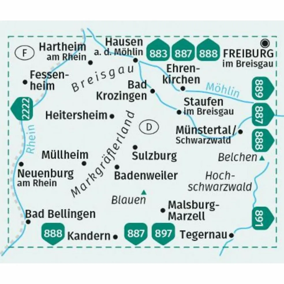 KOMPASS WANDERKARTE 890 MÜNSTERTAL, NÖRDL. MARKGRÄFLERLAND