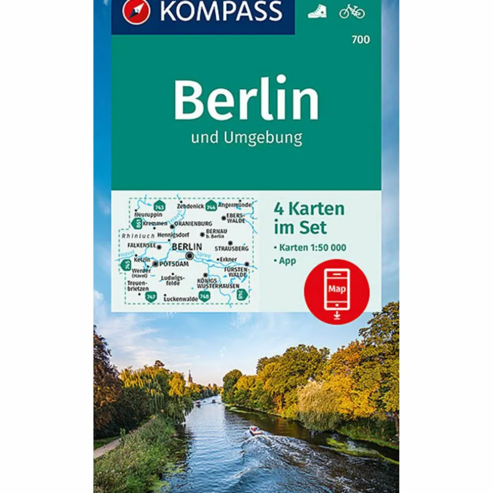 KOMPASS WANDERKARTE BERLIN UND UMGEBUNG 1:50 000