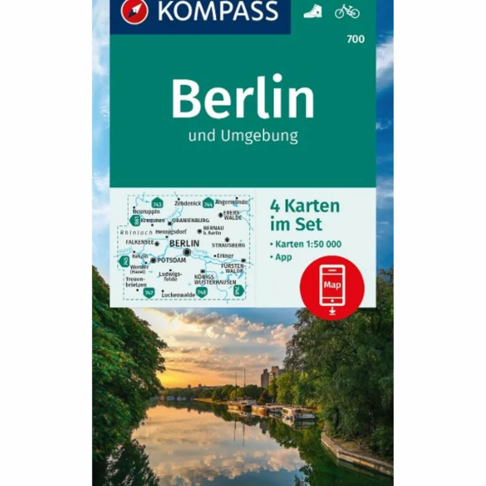 KOMPASS WANDERKARTEN-SET 700 BERLIN UND UMGEBUNG (4 KARTEN)