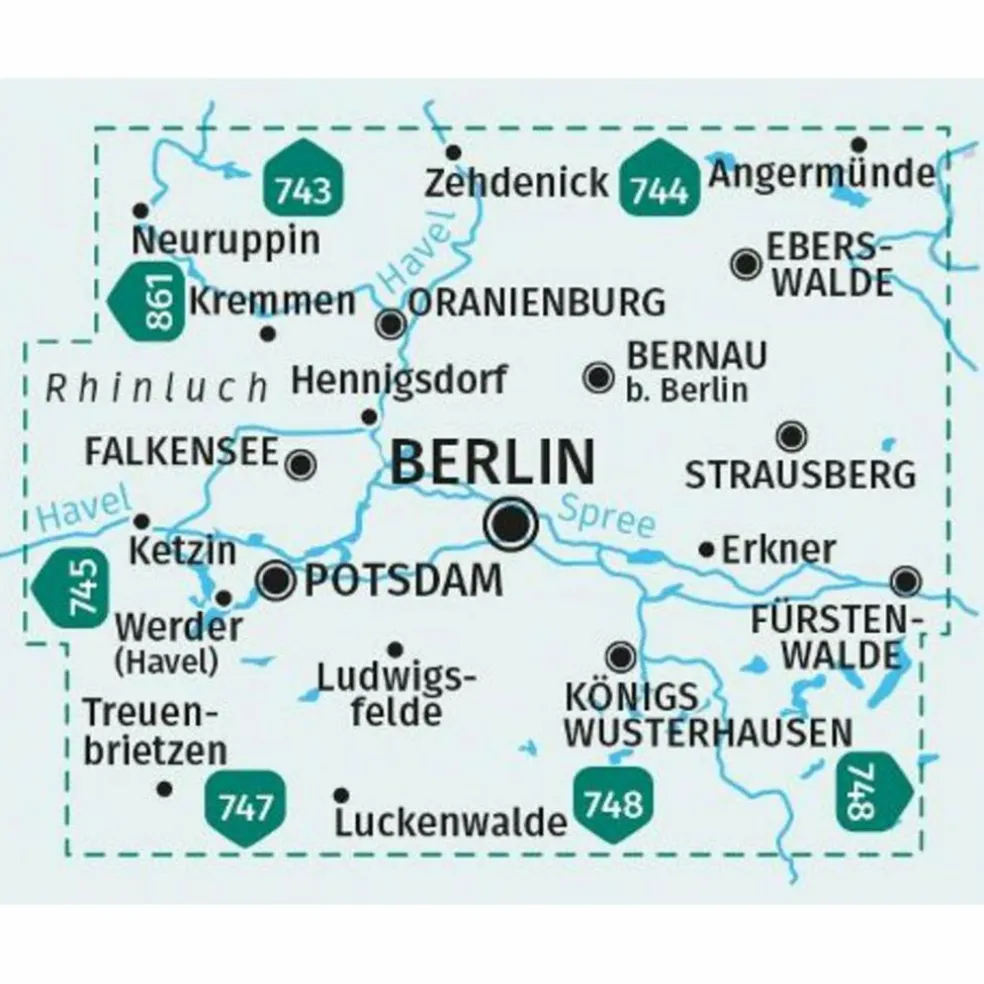 KOMPASS WANDERKARTEN-SET 700 BERLIN UND UMGEBUNG (4 KARTEN)