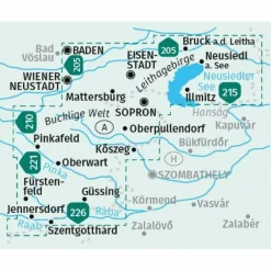 KOMPASS WANDERKARTEN-SET 227 BURGENLAND (2 KARTEN) 1:50.000