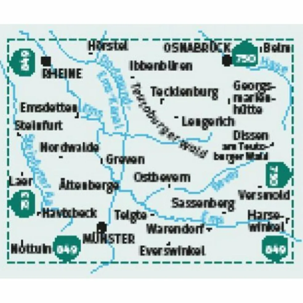 KOMPASS WANDERKARTEN-SET 863 MÜNSTER, OSNABRÜCK (2 KARTEN)