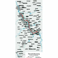 KOMPASS WANDER-TOURENKARTE RHEINSTEIG 1:50.000