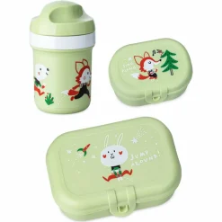 KOZIOL LUNCH BOX SET + WATER BOTTLE 200ML HOP ON TO GO SET OF 3 - Essensbox