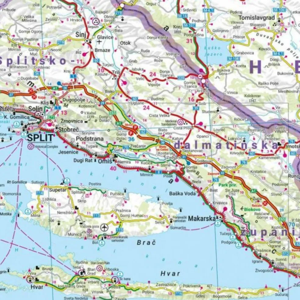 KROATIEN, STRAßENKARTE 1:500.000, FREYTAG & BERNDT - Straßenkarte