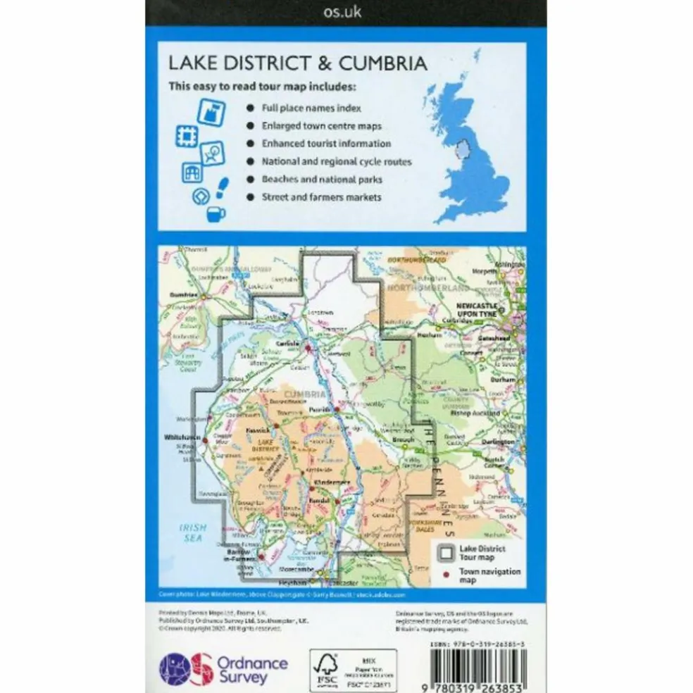 LAKE DISTRICT 1:110 000 - Wanderkarte