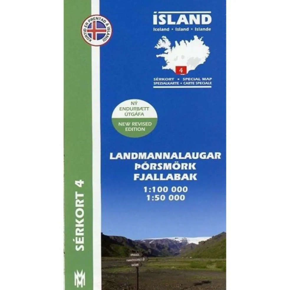 LANDMANNALAUGAR - PORSMÖRK 1 : 100 000 - Wanderkarte