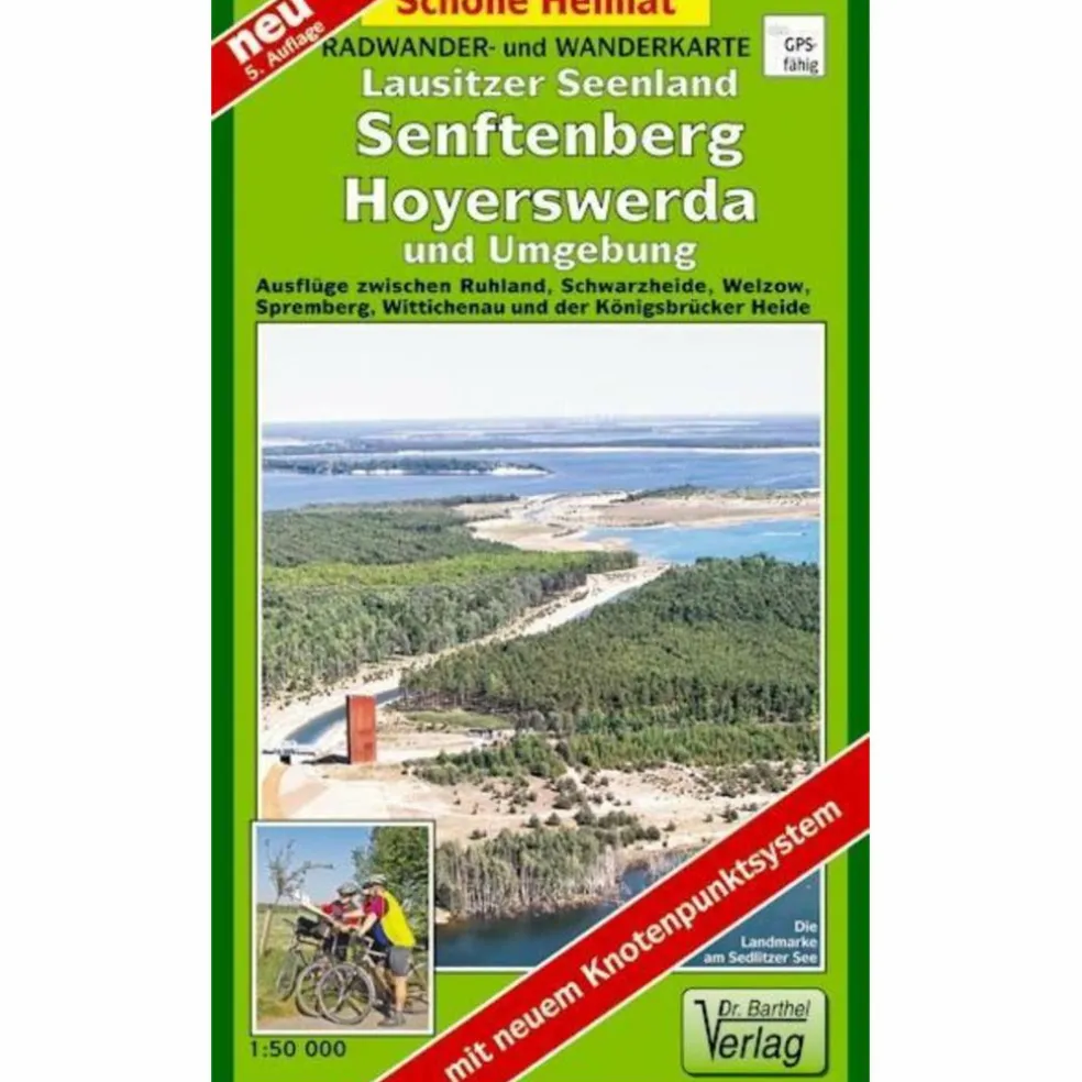 LAUSITZER SEENLAND, SENFTENBERG, HOYERSWERDA - Wanderkarte