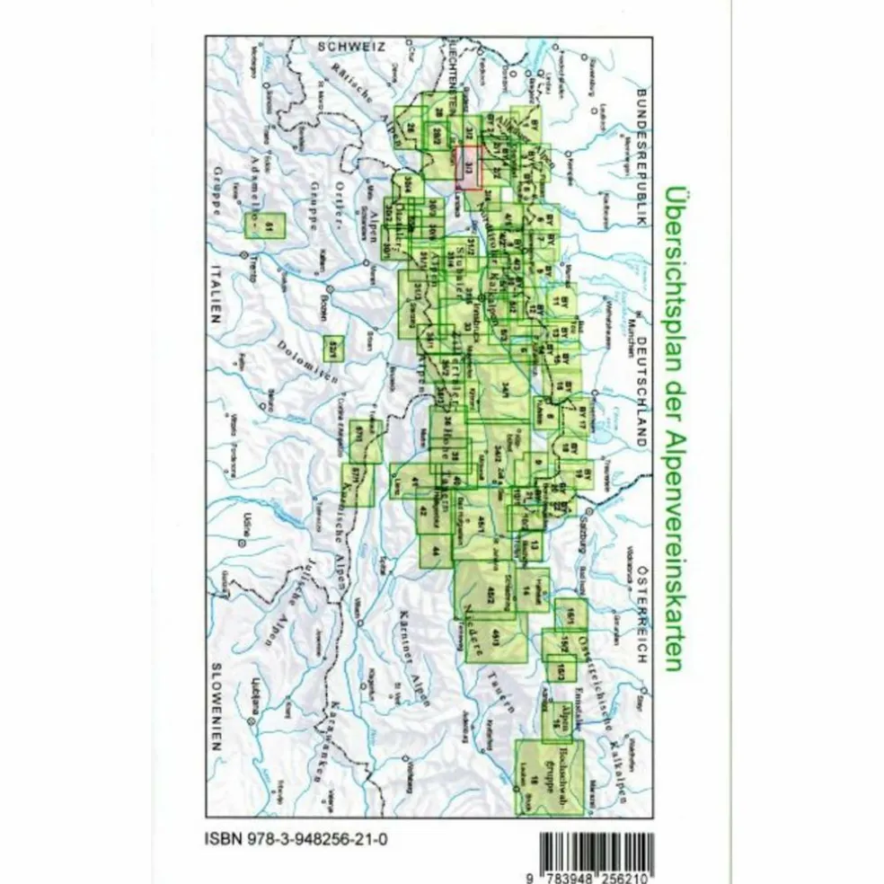 LECHTALER ALPEN - PARSEIERSPITZE 1:25 000