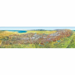 MARCO POLO DAS GROßE ALPEN PANORAMA SOMMER, PLANO IN HÜLSE - Wand Karte
