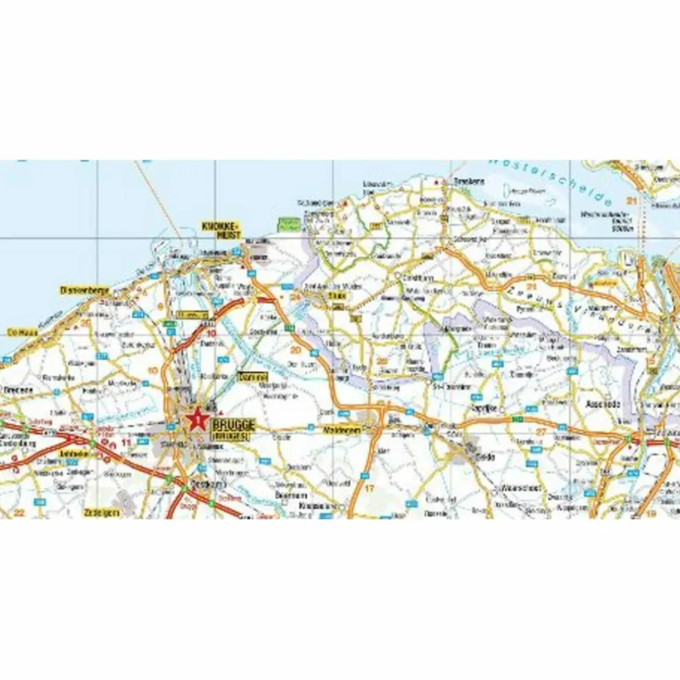 MARCO POLO REISEKARTE BELGIEN, LUXEMBURG 1:250.000 - Straßenkarte
