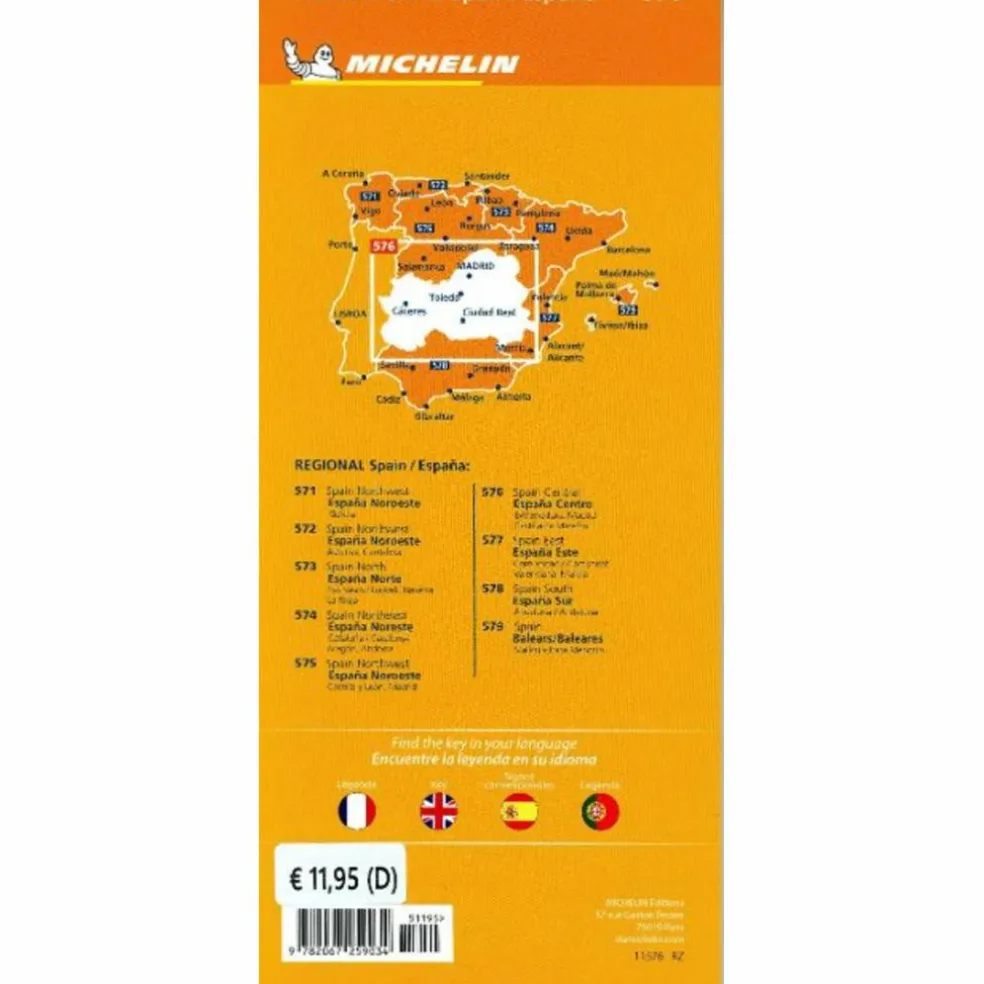 MICHELIN ESTREMADURA, KASTILIEN-LA MANCHA, MADRID - Straßenkarte