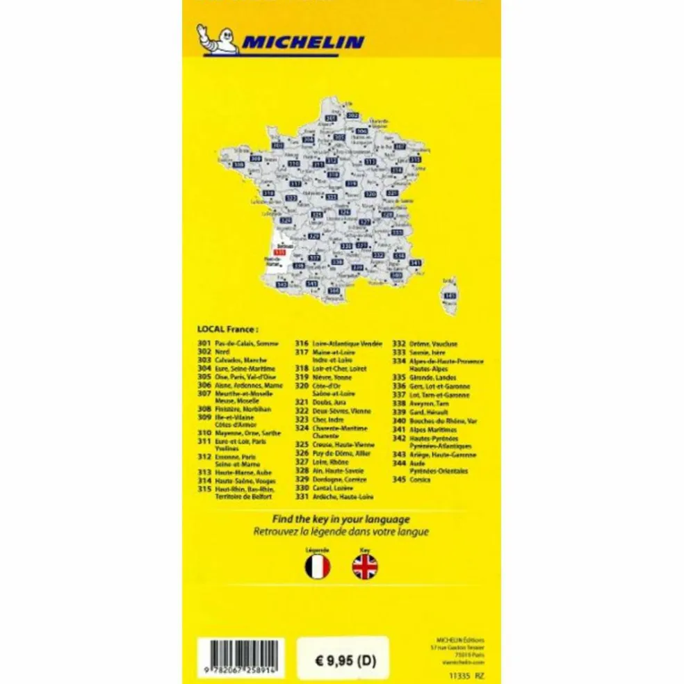 MICHELIN GIRONDE - LANDES - Straßenkarte