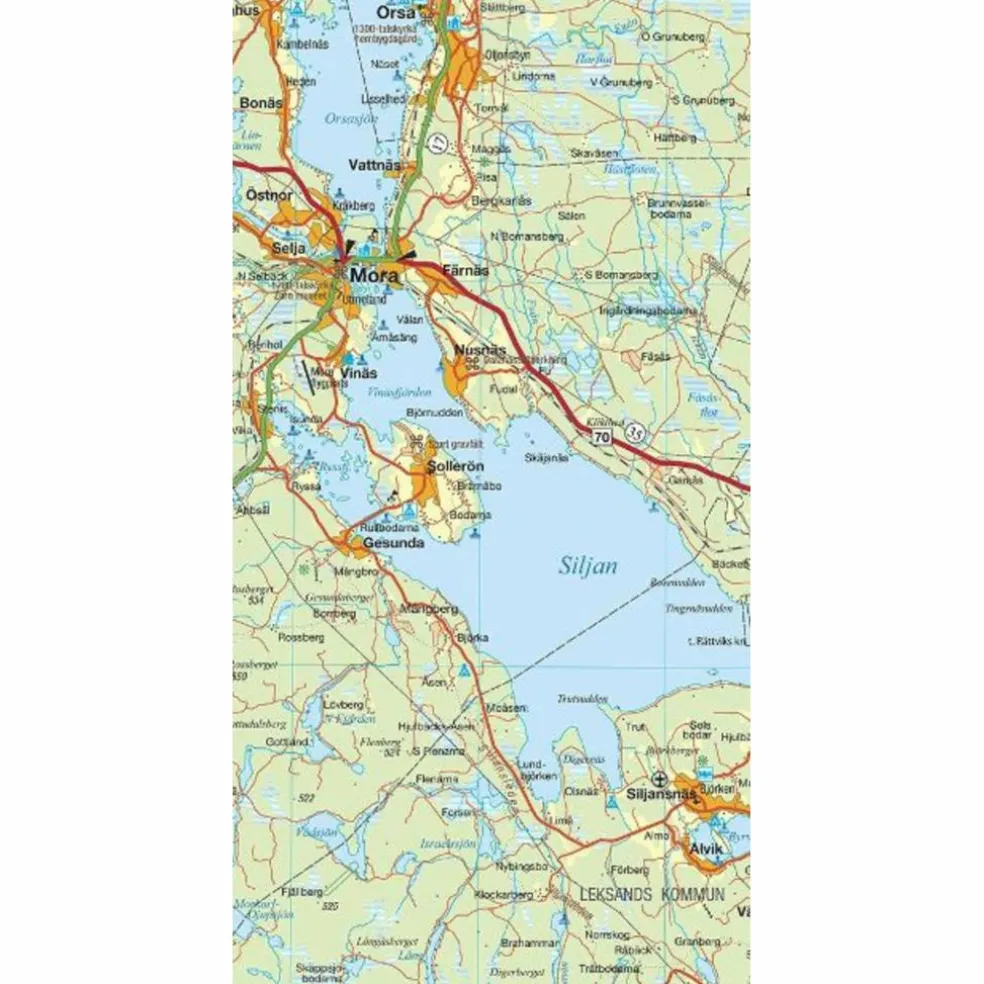 MITTEL-SCHWEDEN NR. 04 REGIONALKARTE SCHWEDEN 1:250 000 - Straßenkarte