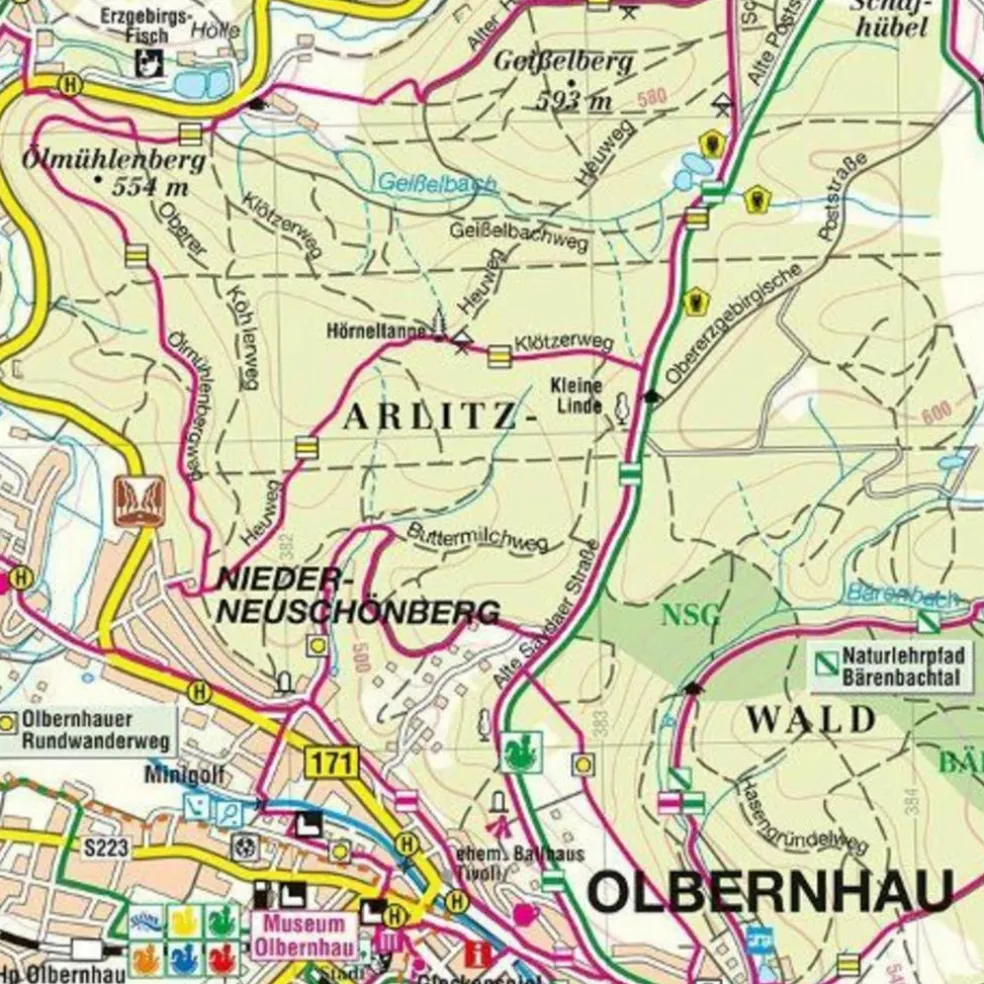 MITTLERES ERZGEBIRGE ZWISCHEN ZSCHOPAU UND SEIFFEN