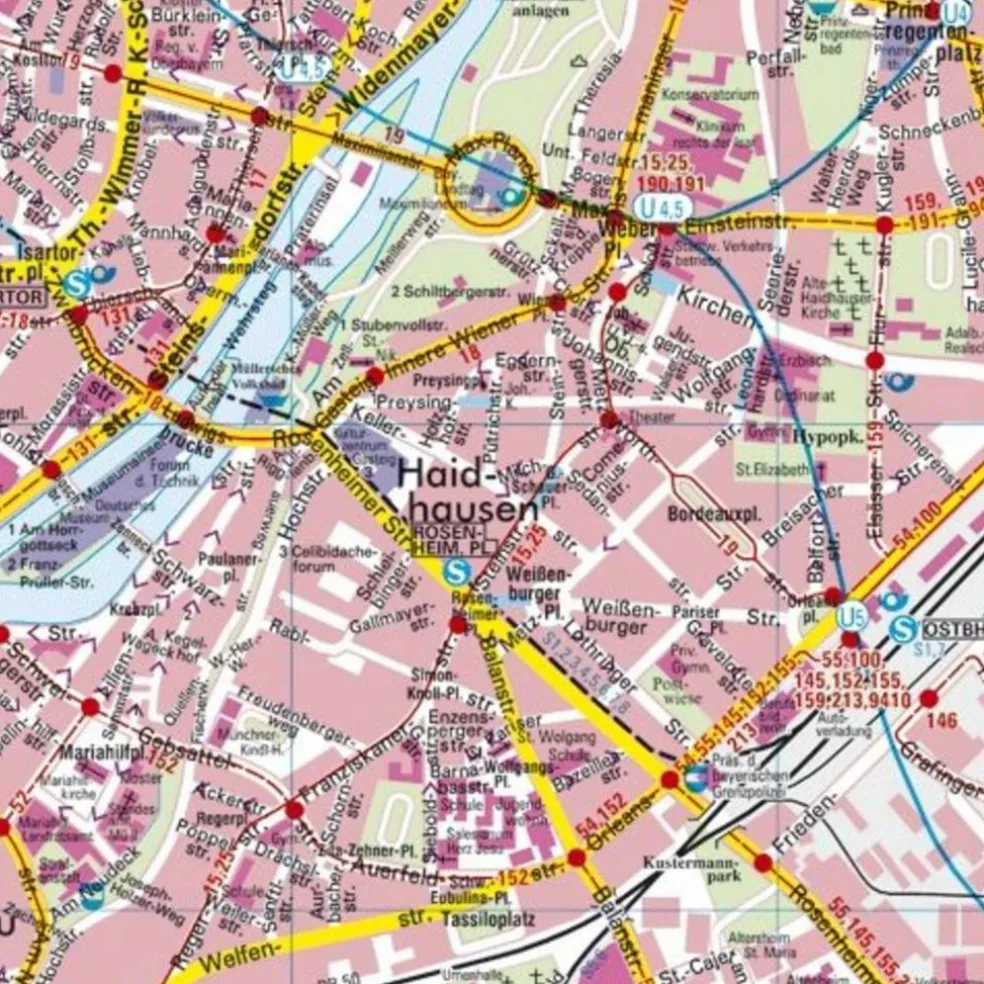 MÜNCHEN STADTPLAN PLANO - Poster
