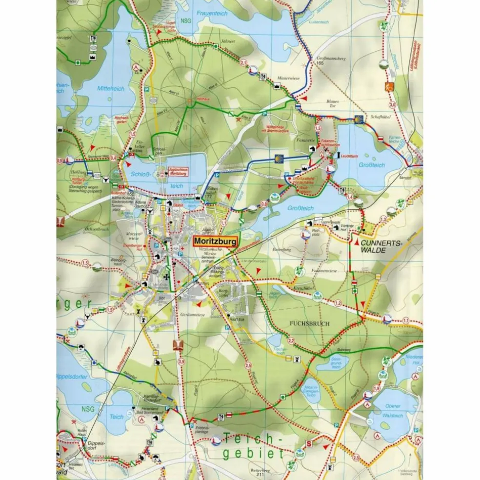 MORITZBURG, RADEBEUL, COSWIG UND UMGEBUNG - Wanderkarte